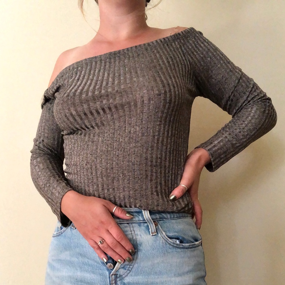 Off the shoulder sparkly top